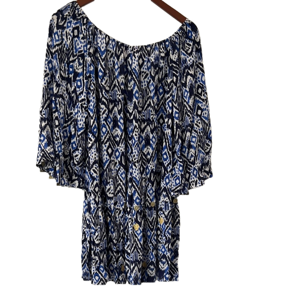 Lilly Pulitzer Blue and White Midi Dress - Picture 2 of 2